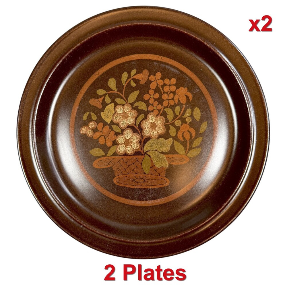 Royal Doulton Basque 10.25" Plate (x2) Stoneware Cottagecore England 1974 VTG